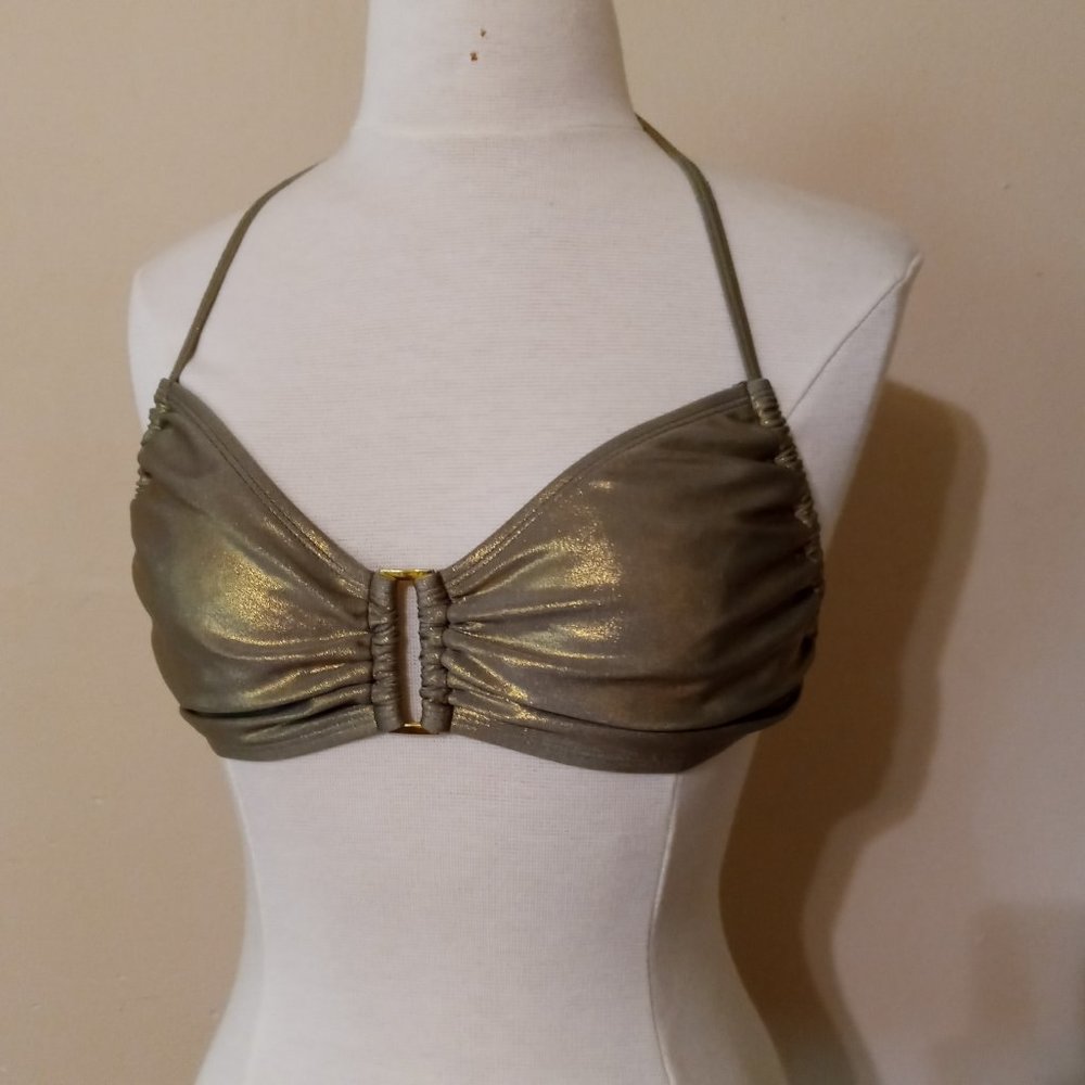 Glitter Gold Swim Top